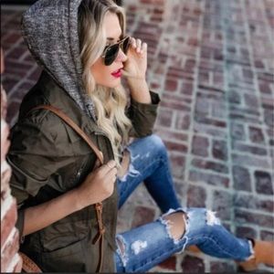 Vici utility military green jacket size S/M